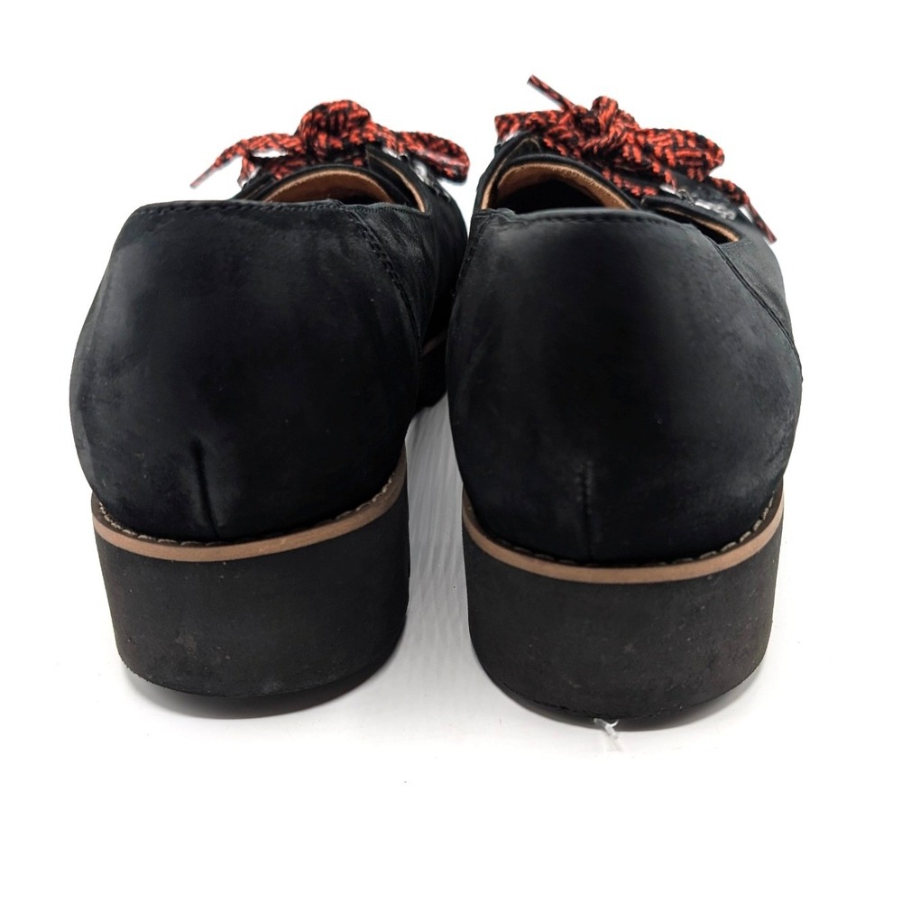 Vionic Teagan Black Nubuck Lug Sole Loafers Red Laces Womens 8 M AQ06-2021 - Picture 6 of 8